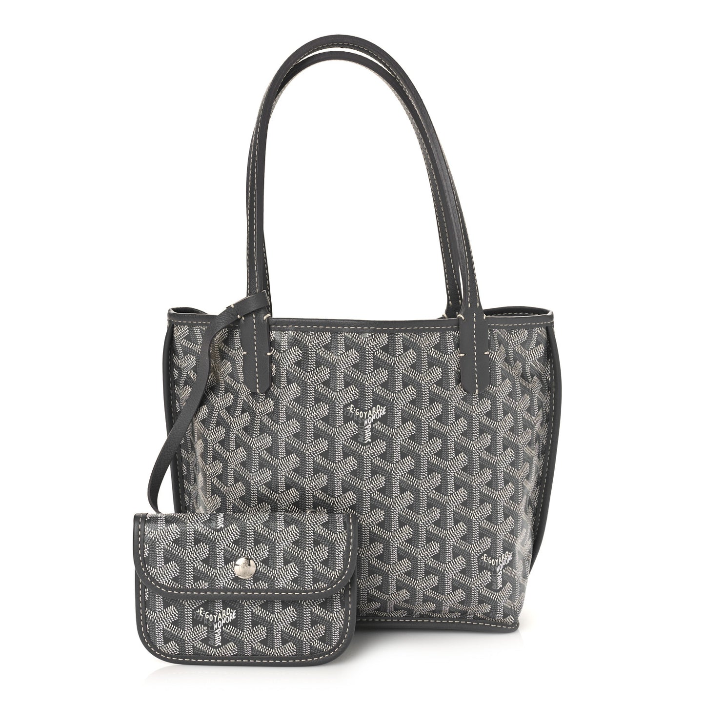 Goyardine Reversible Mini Anjou Grey