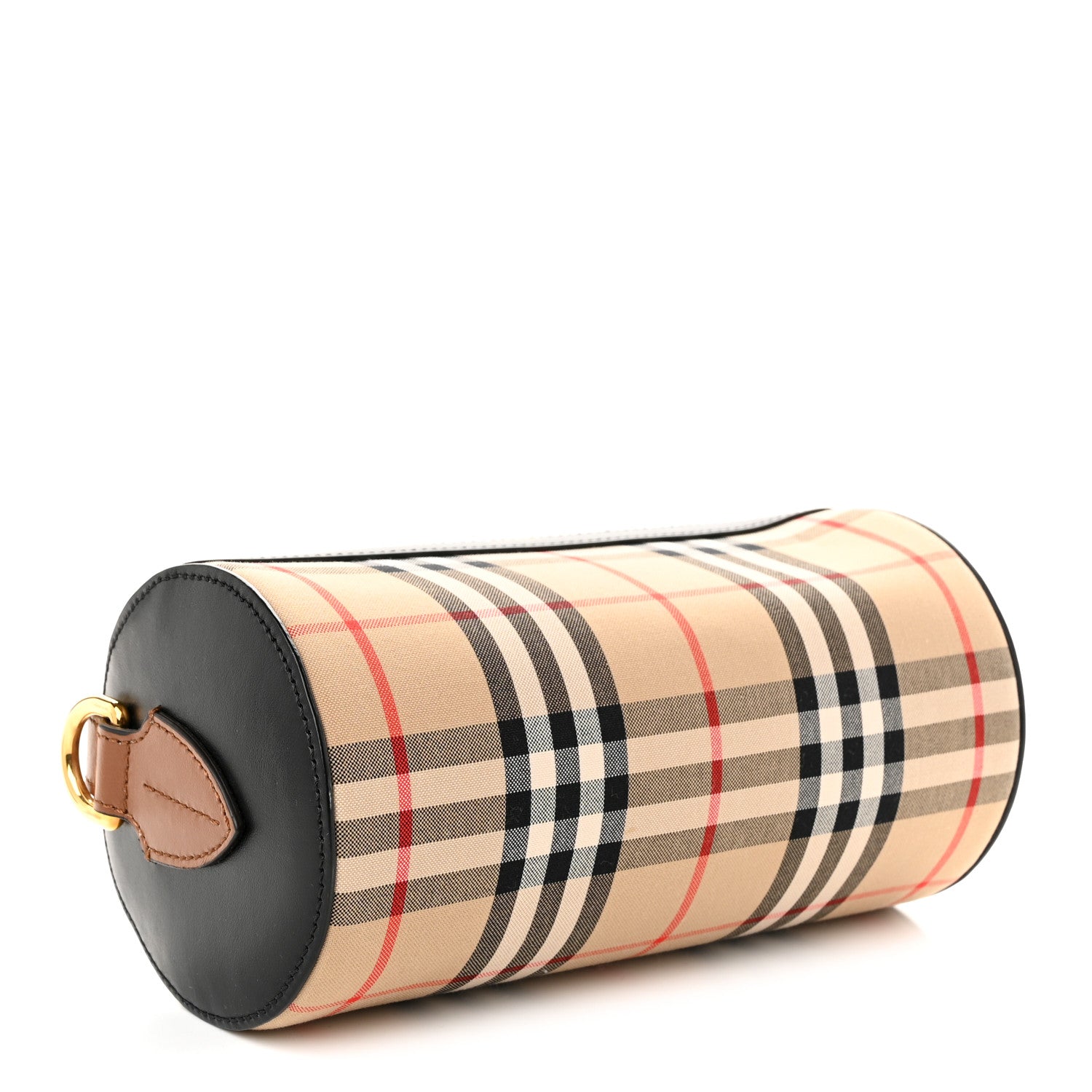 Burberry Vintage Check Calfskin Barrel Bag Archive Beige 4 of 9