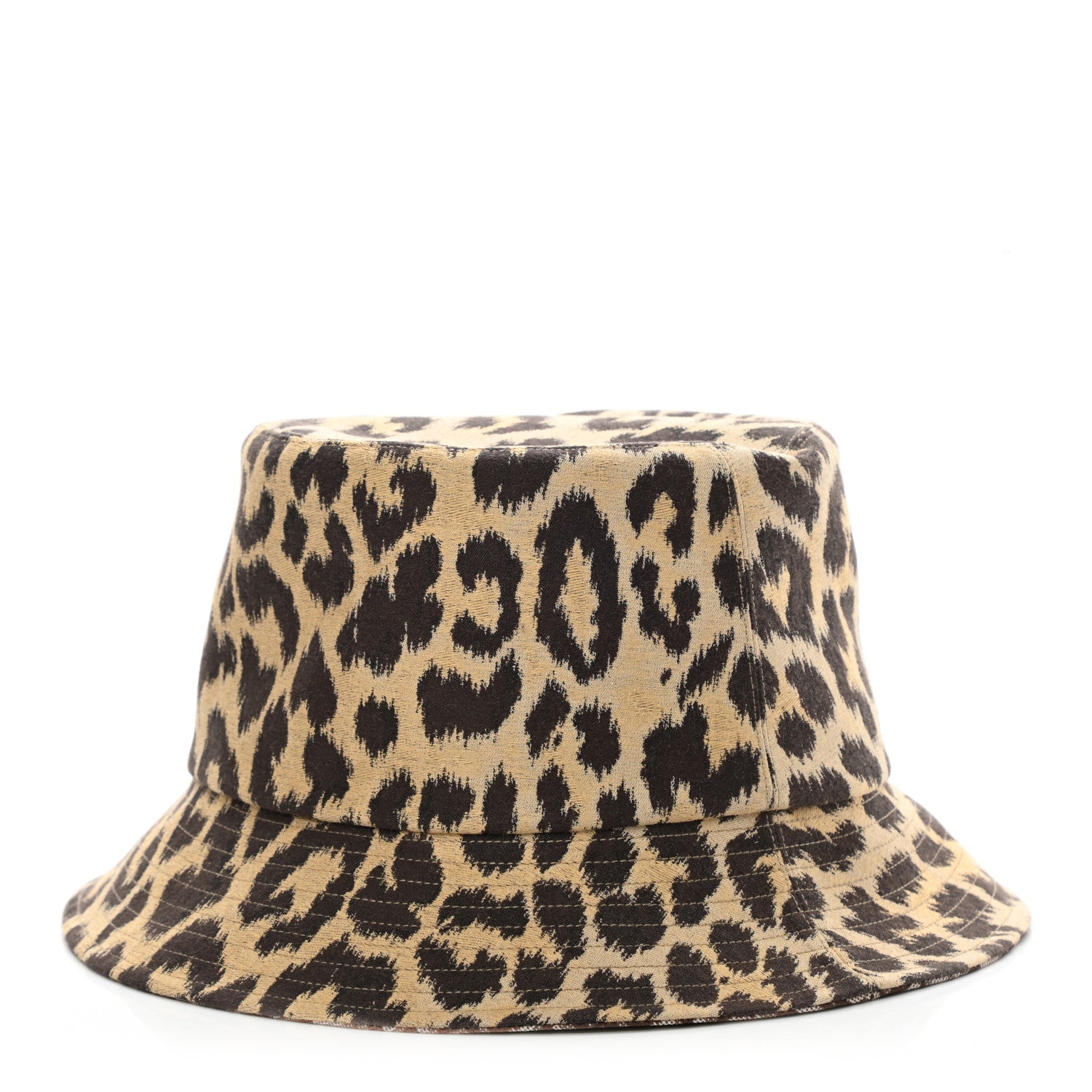 Christian Dior Oblique Leopard Reversible Mizza Bucket Hat 58 Beige 1 of 9
