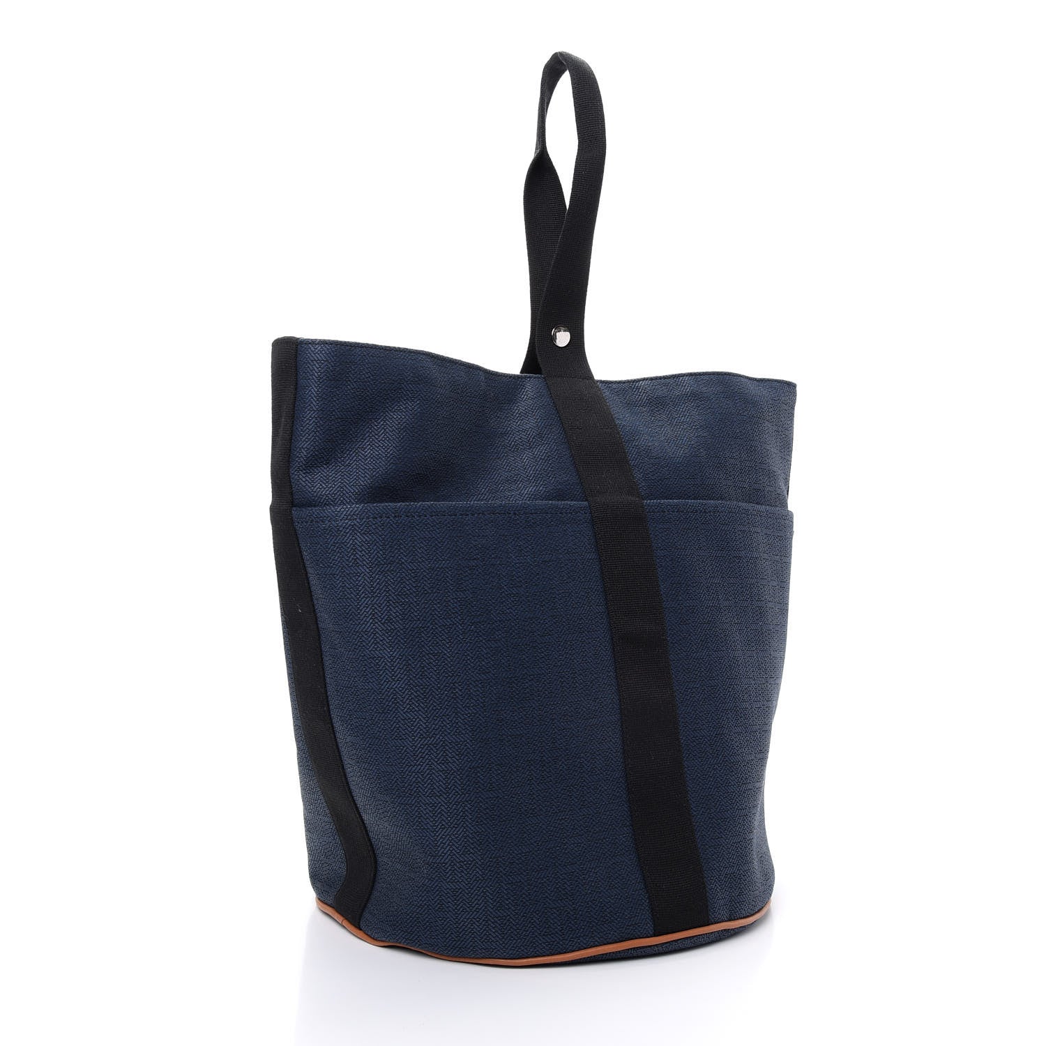 Hermes Cotton Canvas Sac De Plage GM Bleu Indigo 3 of 9