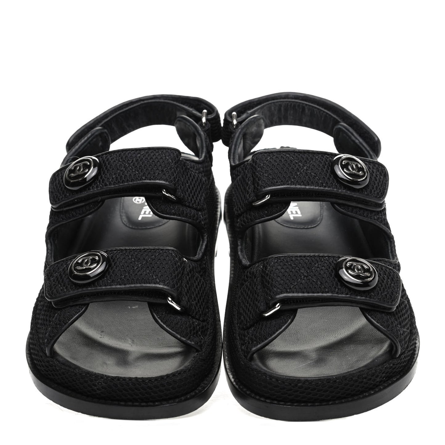 Fabric Velcro Dad Sandals 35 Black