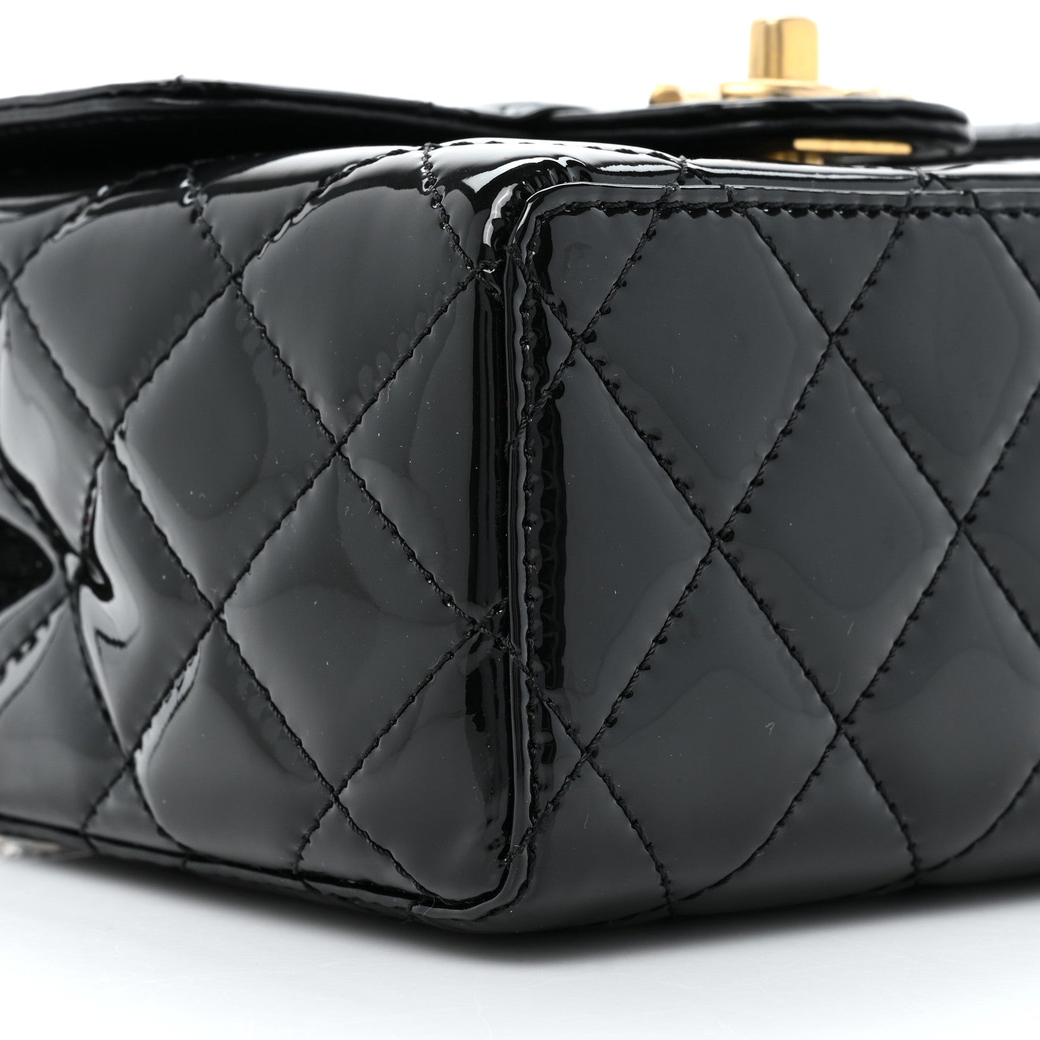 Chanel Patent Calfskin Quilted Mini Square Flap Black 9 of 10