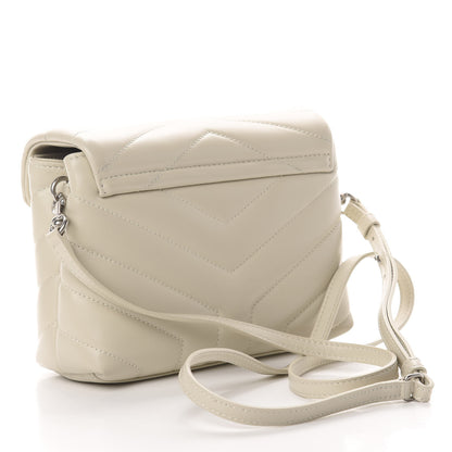 Saint Laurent Calfskin Y Quilted Monogram Toy Loulou Crossbody Bag Ivory 3 of 11