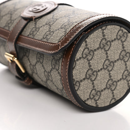 Gucci GG Supreme Monogram Calfskin Watch Travel Case Beige Ebony Brown Sugar 10 of 10