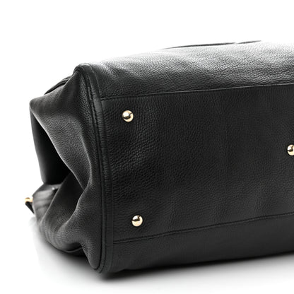 Gucci Pebbled Calfskin Large Soho Shoulder Bag Black 10 of 14