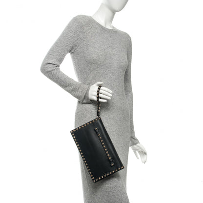 Valentino Garavani Nappa Rockstud Wristlet Clutch Black 2 of 6