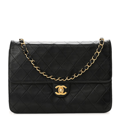 Chanel Lambskin Quilted Medium Single Flap Black 1 of 13