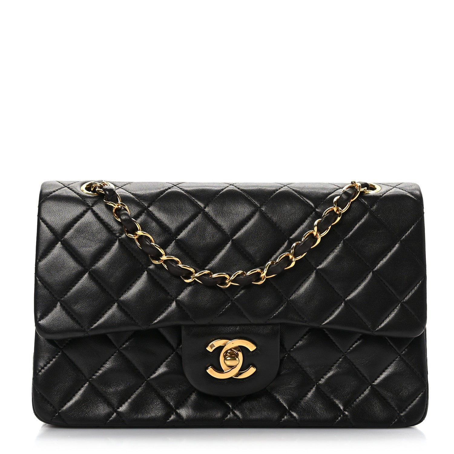 Chanel Lambskin Quilted Small Double Flap Black 1 of 8