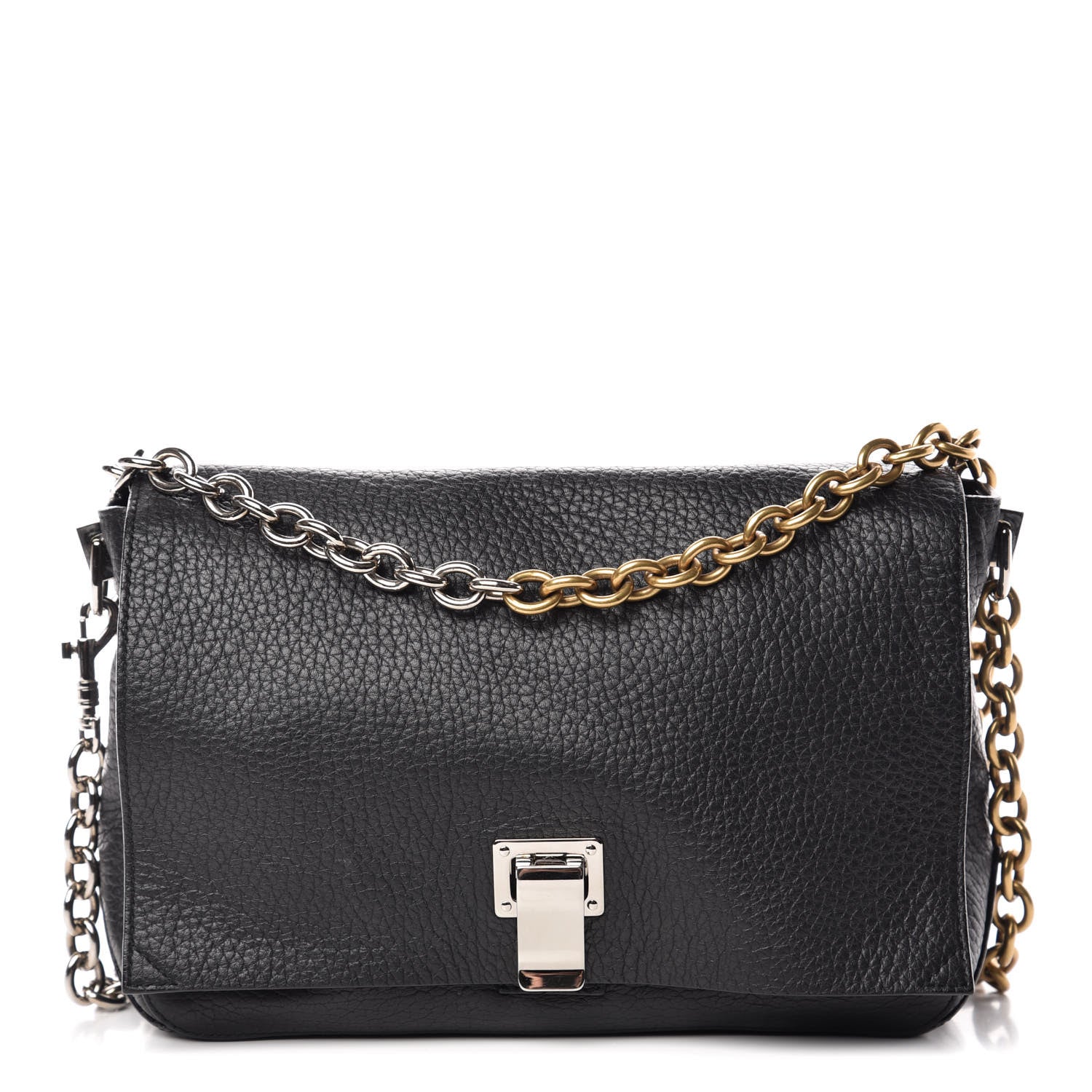 Proenza Schouler Pebbled Calfskin Small Courier Black 1 of 10