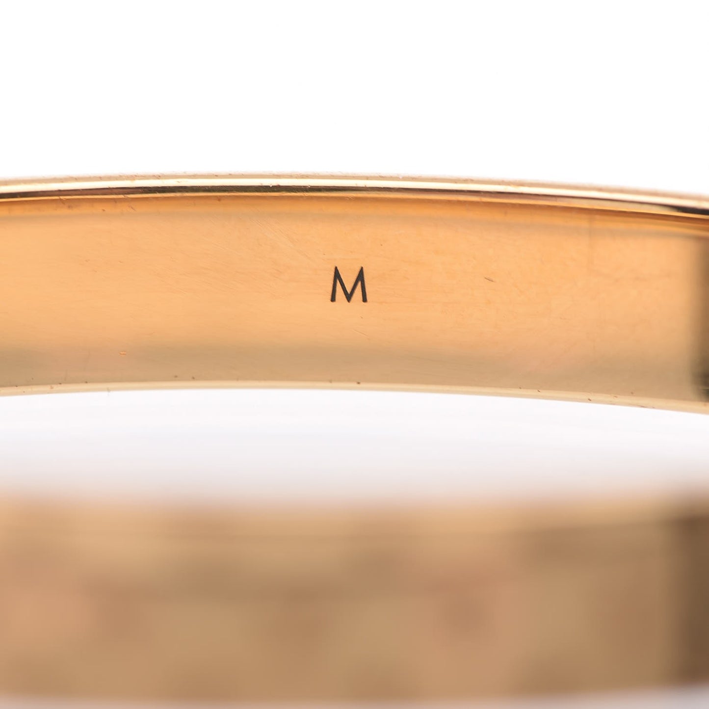 Brass Monogram Nanogram Cuff M Gold