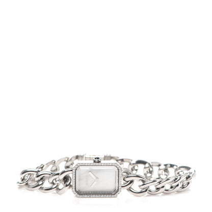 Chanel Stainless Steel Diamond Bezel Mother of Pearl 16mm Chain Premiere Quartz Watch 2 of 5