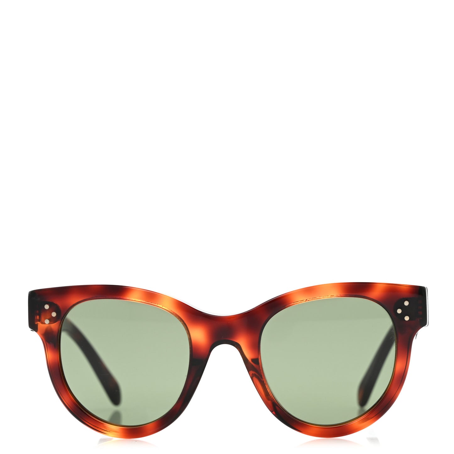 Acetate Studded Mineral Round Sunglasses CL40031N Tortoise