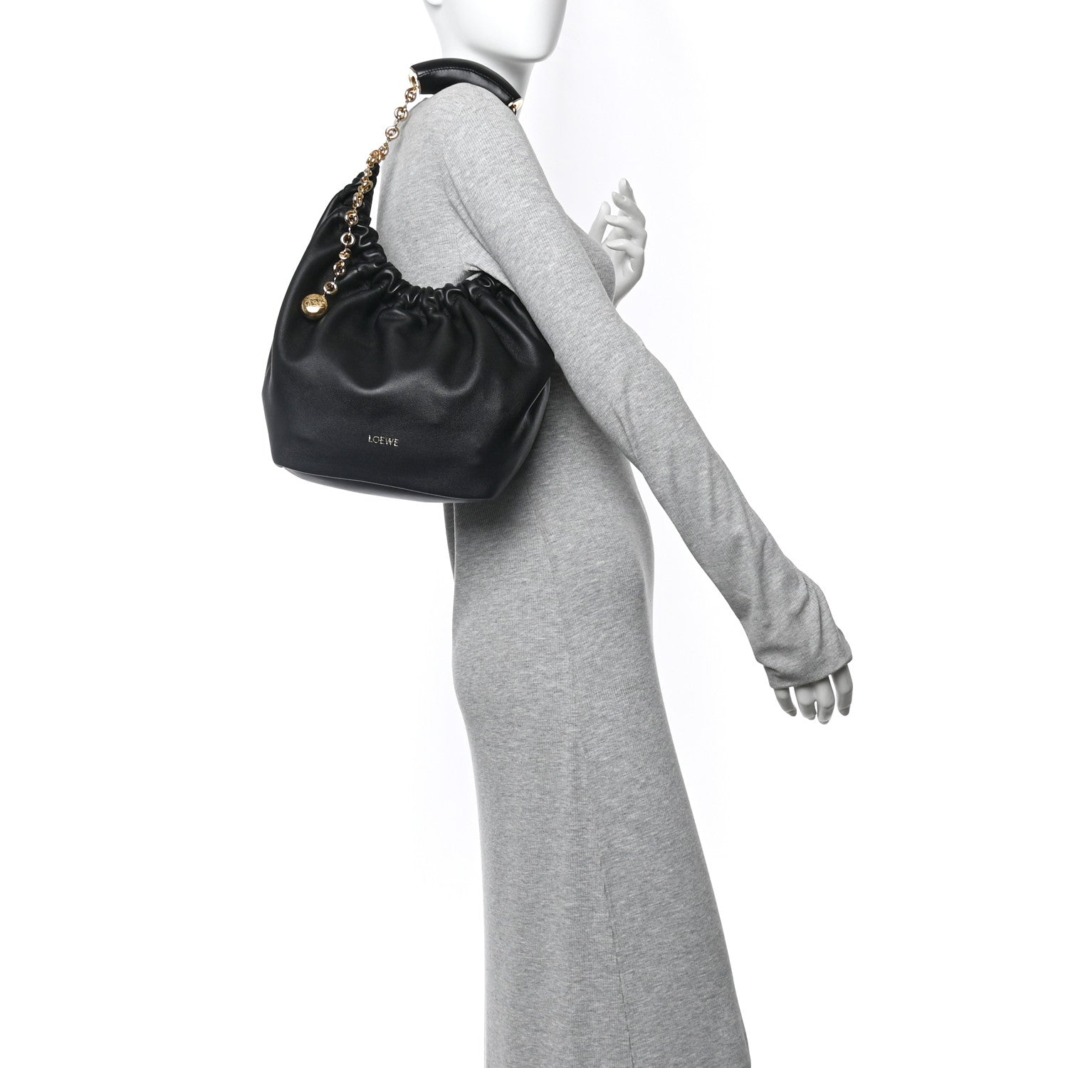 Loewe Buttery Nappa Lambskin Small Squeeze Bag Black 2 of 9