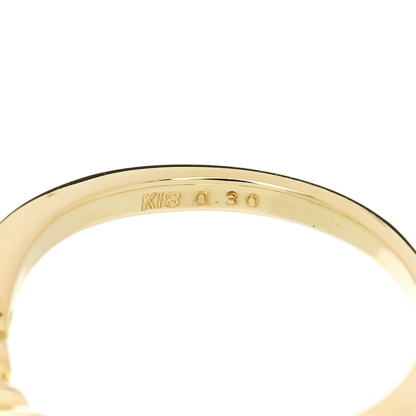 18K Yellow Gold Diamond .30ctw Curved Band Ring  50 5.25