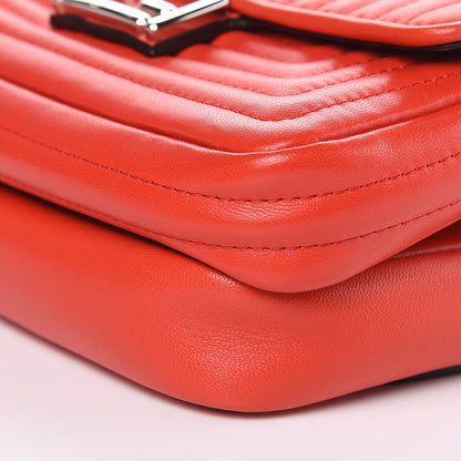 Fendi Shiny Nappa Trapuntata Micro Double Baguette Papavero 9 of 9