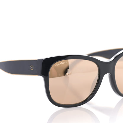 Chanel Acetate Mirrored CC Sunglasses 5270 Black Gold 7 of 8