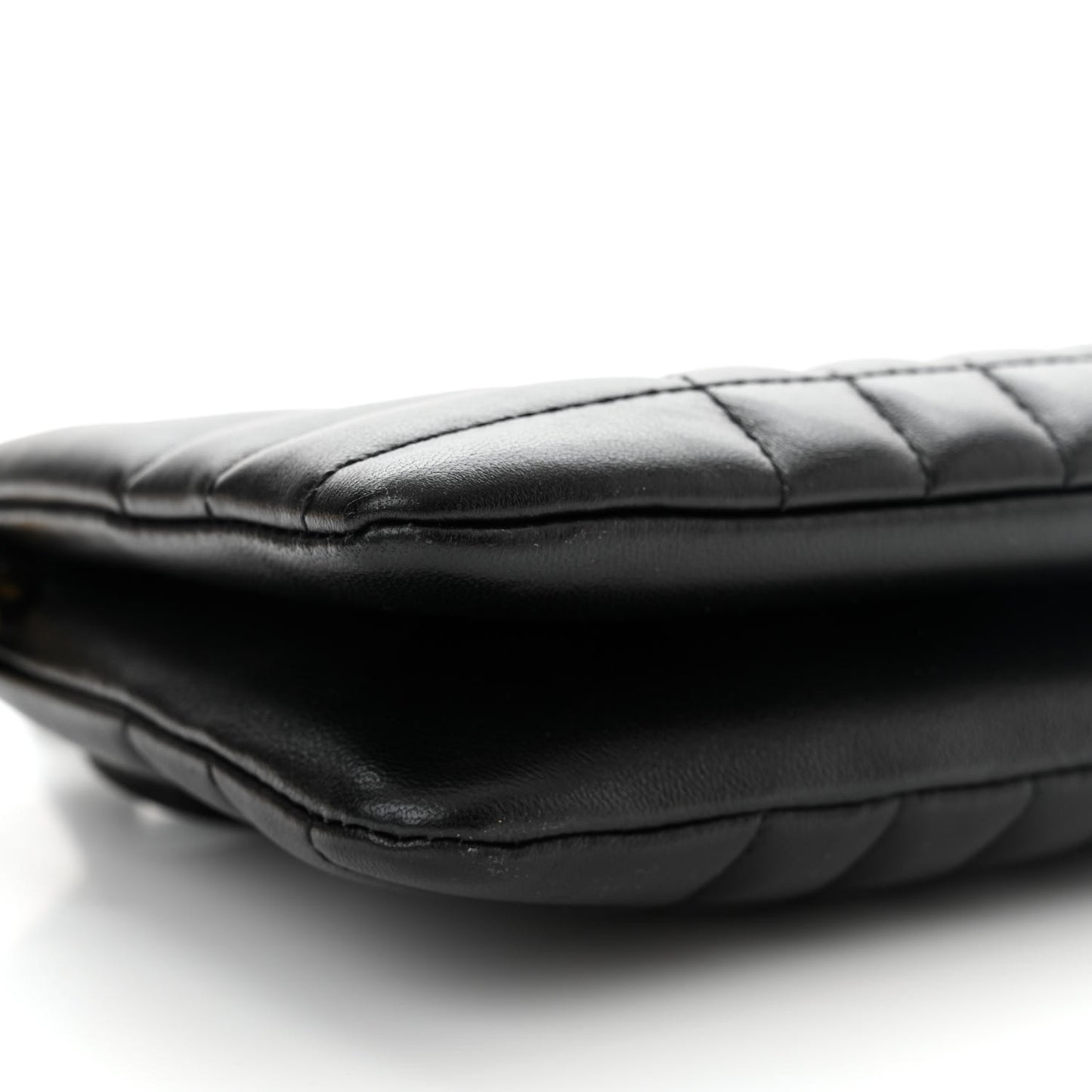 Lambskin Quilted Lola Double Pouch Crossbody Black