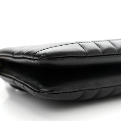 Burberry Lambskin Quilted Lola Double Pouch Crossbody Black 10 of 11