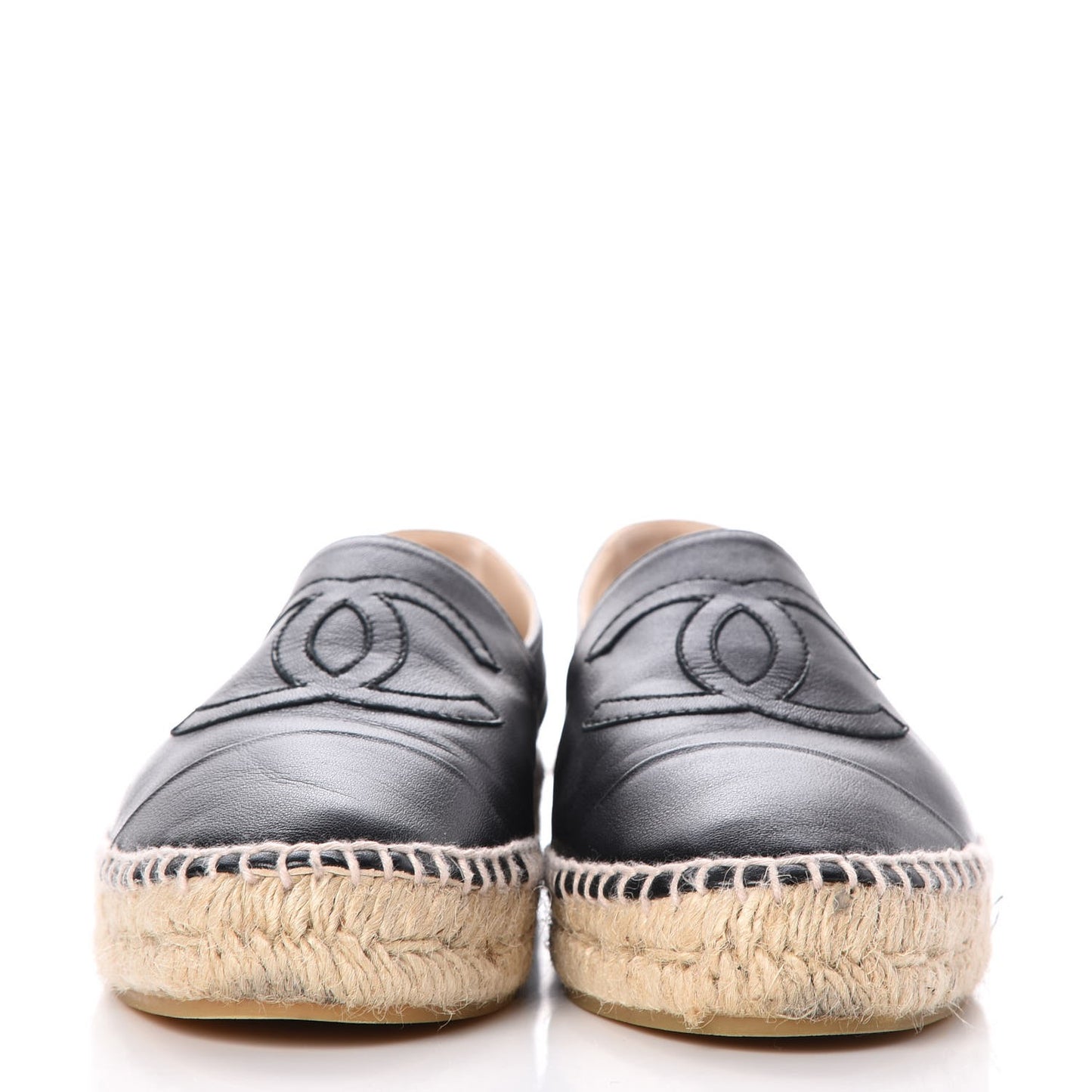 Lambskin CC Espadrilles 39 Black