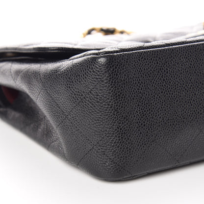 Chanel Caviar Quilted Jumbo Double Flap Black 10 of 11