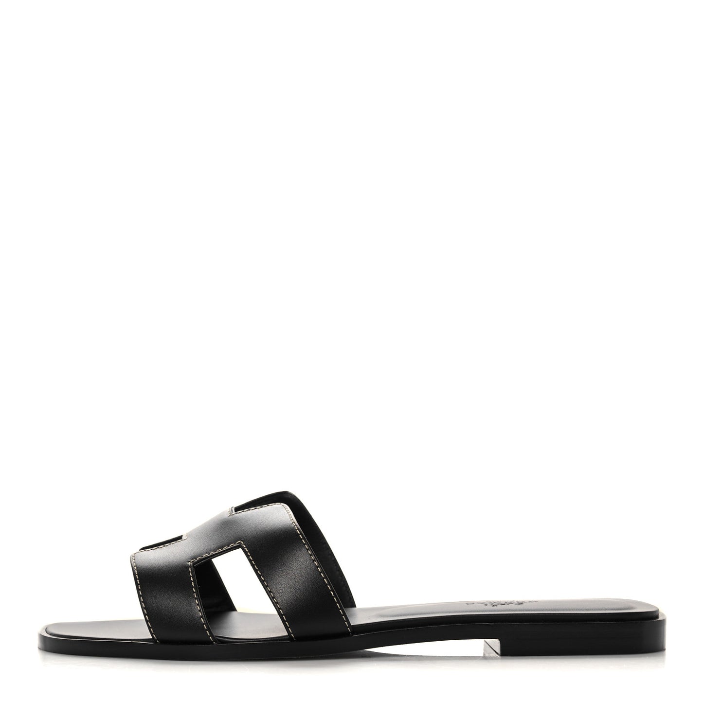 Box Calfskin Oran Sandals 38.5 Black