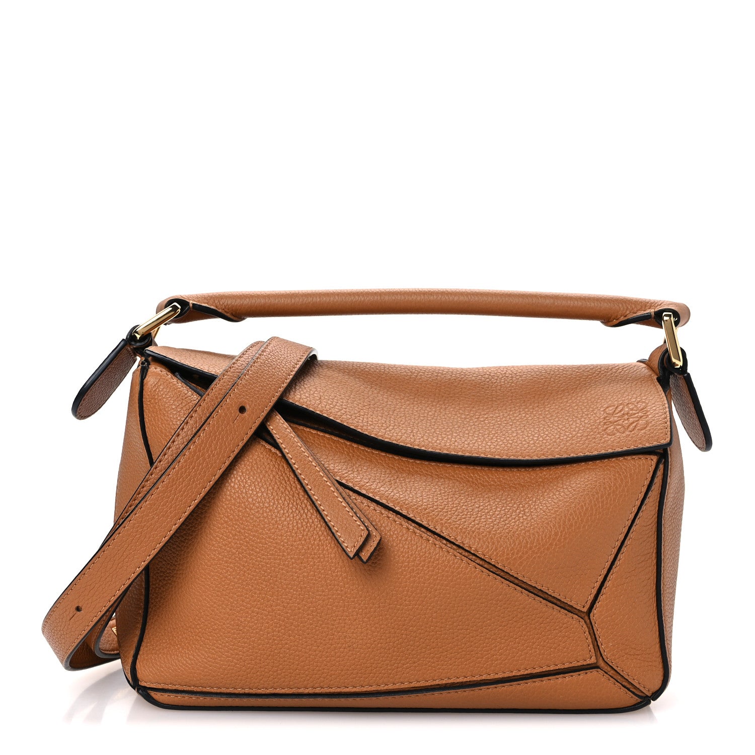 Loewe Grained Calfskin Small Puzzle Bag Tan 1 of 11
