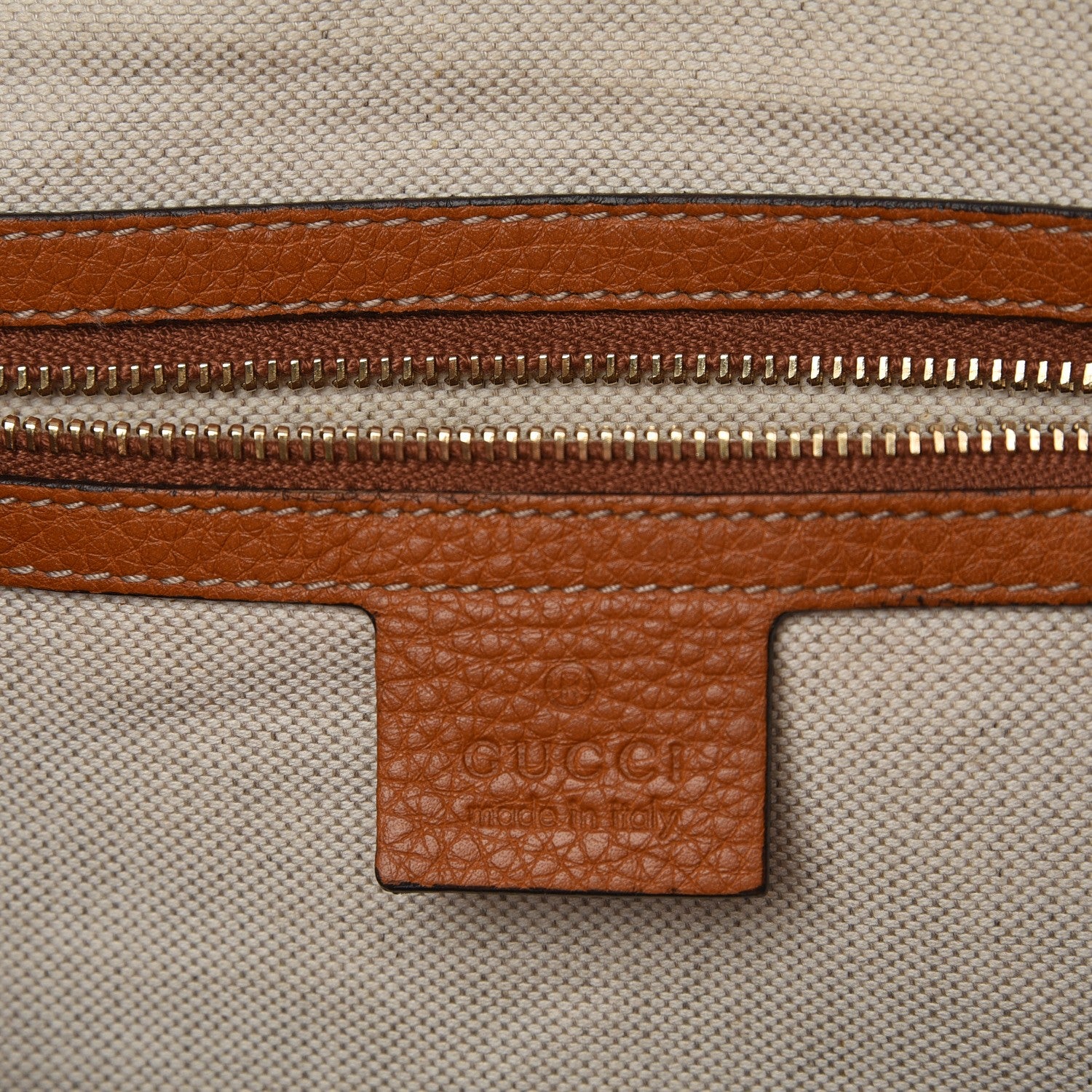 Gucci Calfskin Vintage Web Medium Boston Tobacco 7 of 8