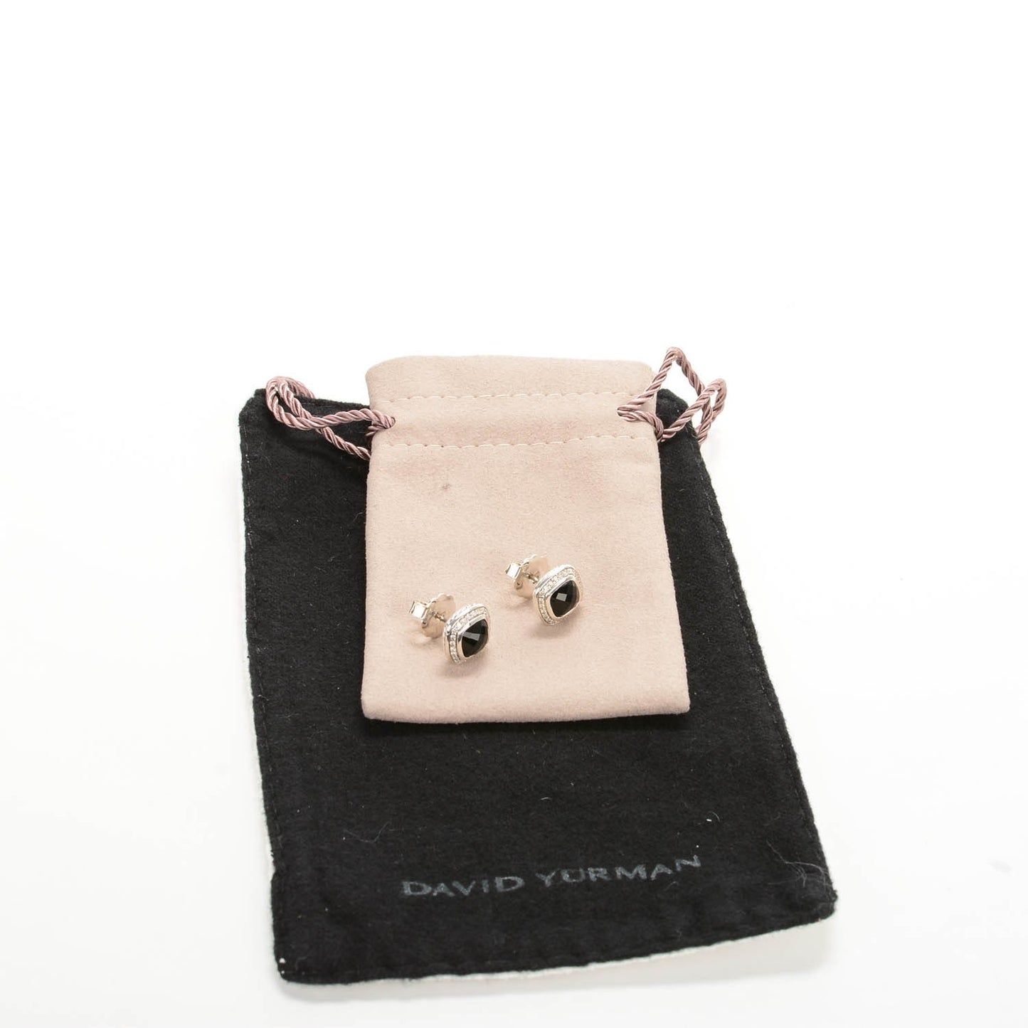 Sterling Silver Diamond Black Orchid 7mm Albion Earrings