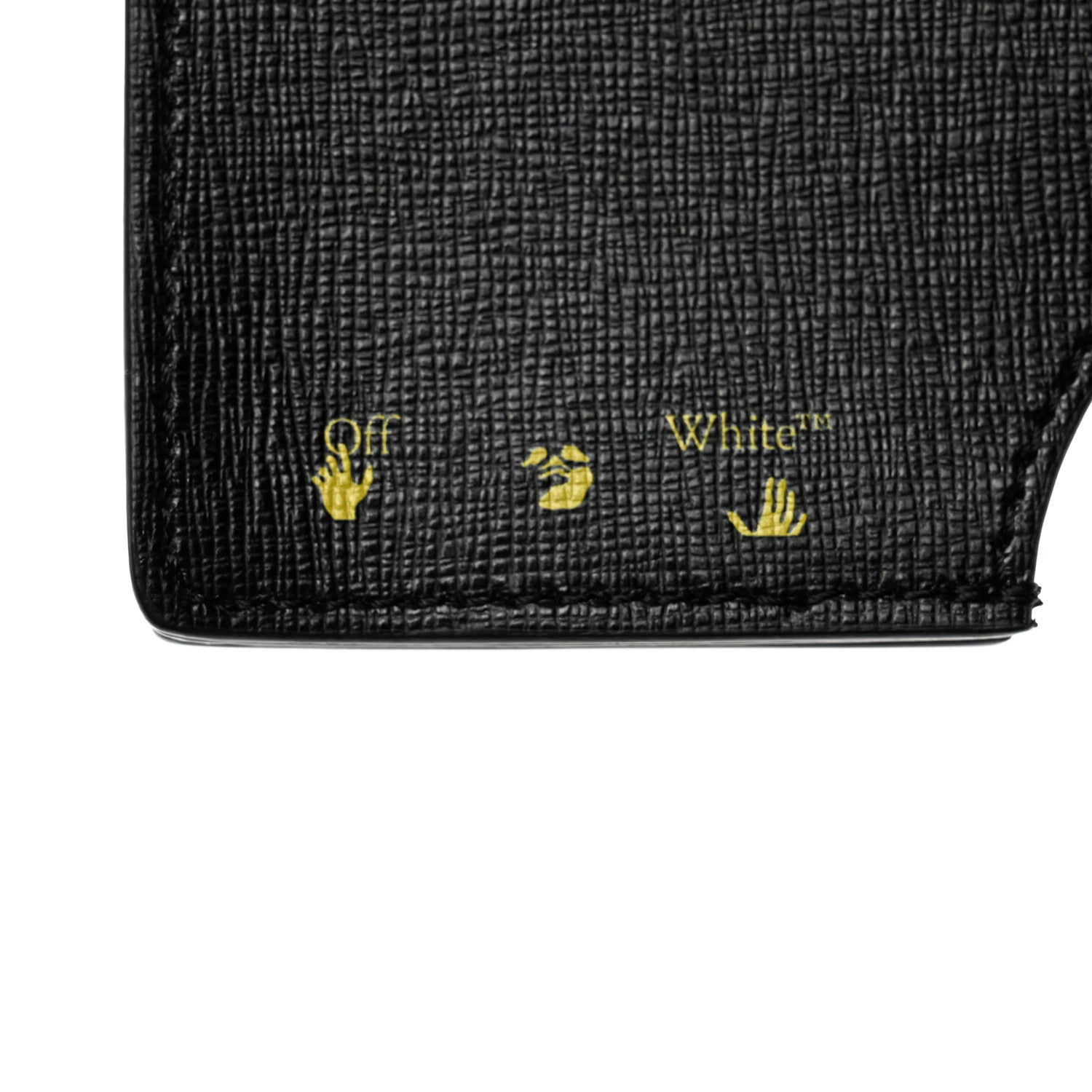 Off-White Saffiano Swiss Cut Phone Lanyard Case Black 3 of 4