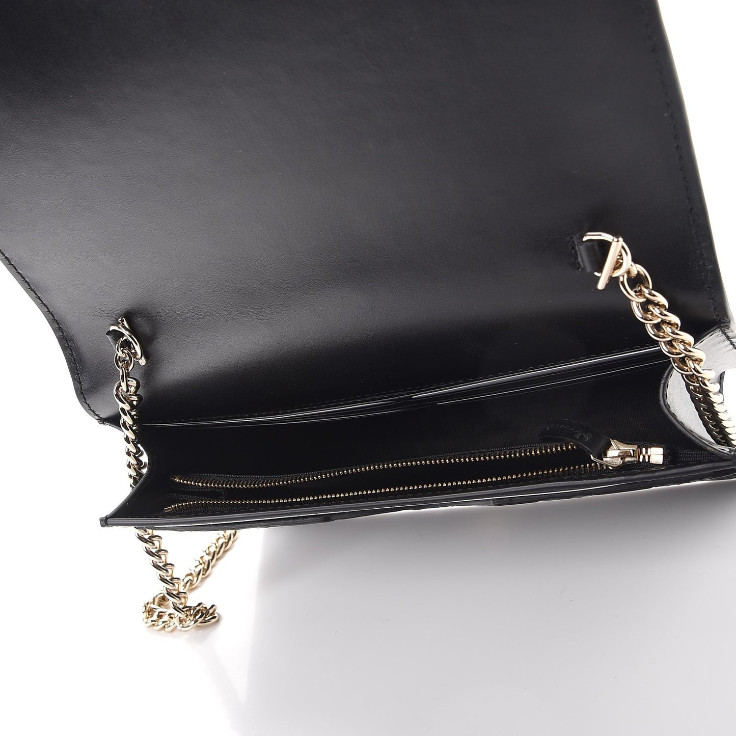 Guccissima Signature Bowy Chain Wallet Black