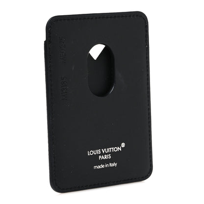 Louis Vuitton Monogram Macassar Magnetic Card Holder Black 3 of 7