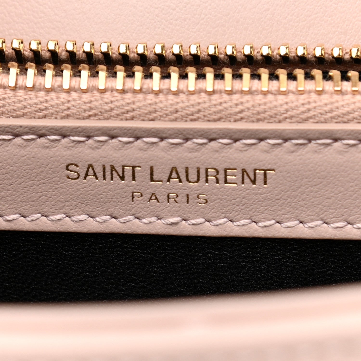 Saint Laurent Calfskin Suede Matelasse Chevron Medium Monogram College Bag Rose Poudre 7 of 15