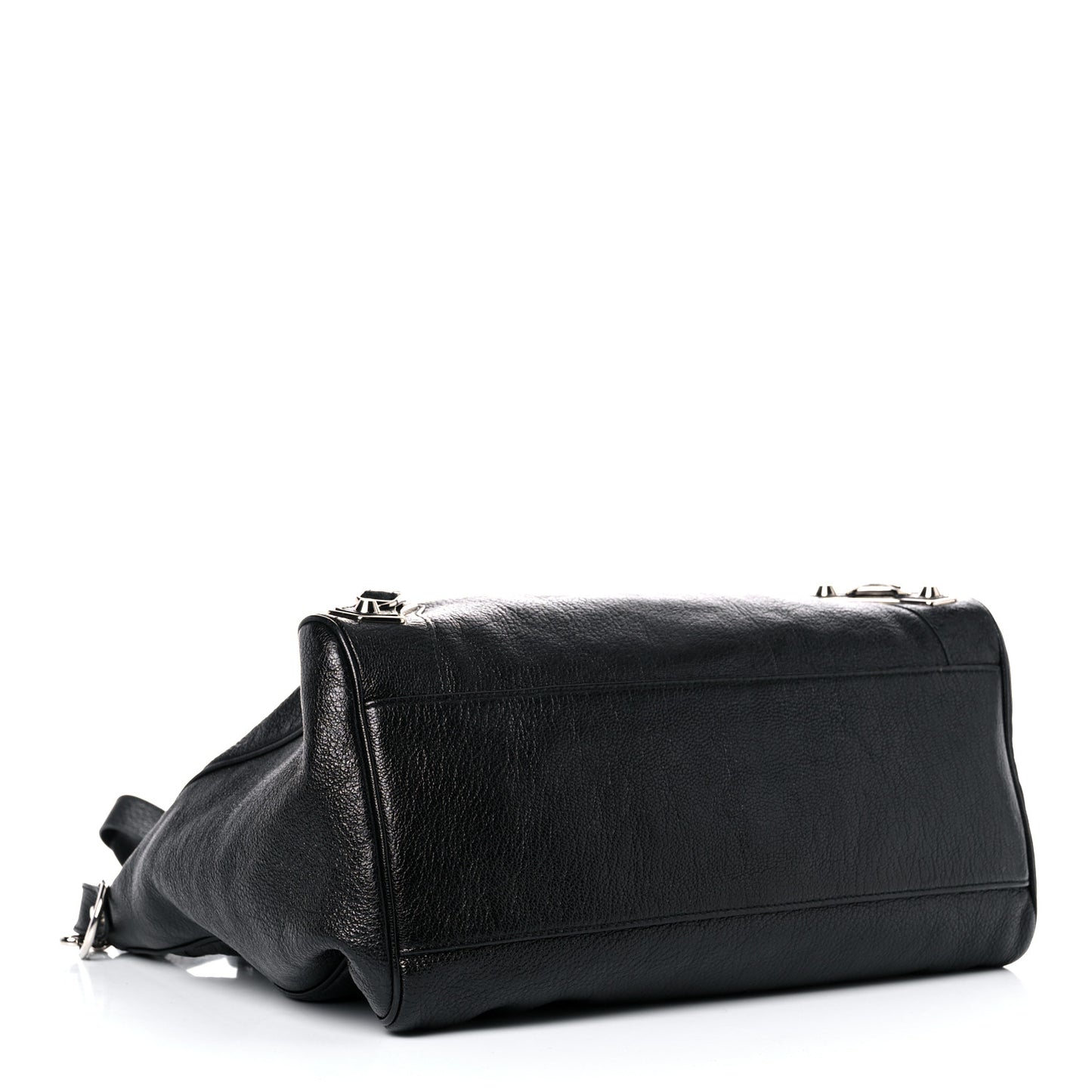 Chevre Silver Metallic Edge Hardware Velo Black