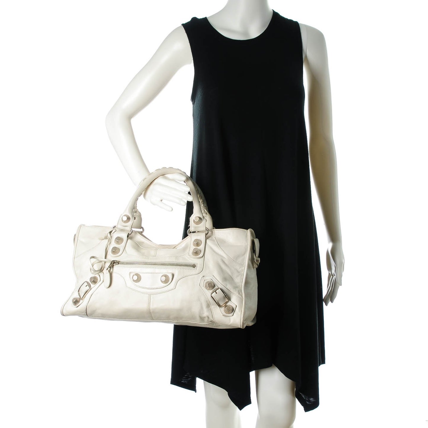 Agneau Giant 21 Silver Hardware Part Time White