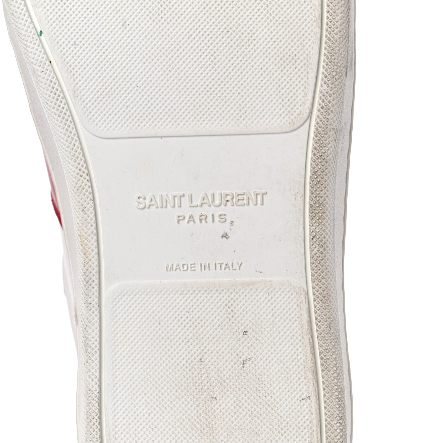 Saint Laurent Calfskin Court Classic SL/10H High Top Sneakers 43 White Red 23 of 25
