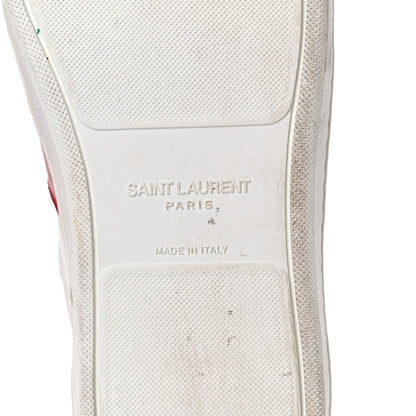 Saint Laurent Calfskin Court Classic SL/10H High Top Sneakers 43 White Red 23 of 25