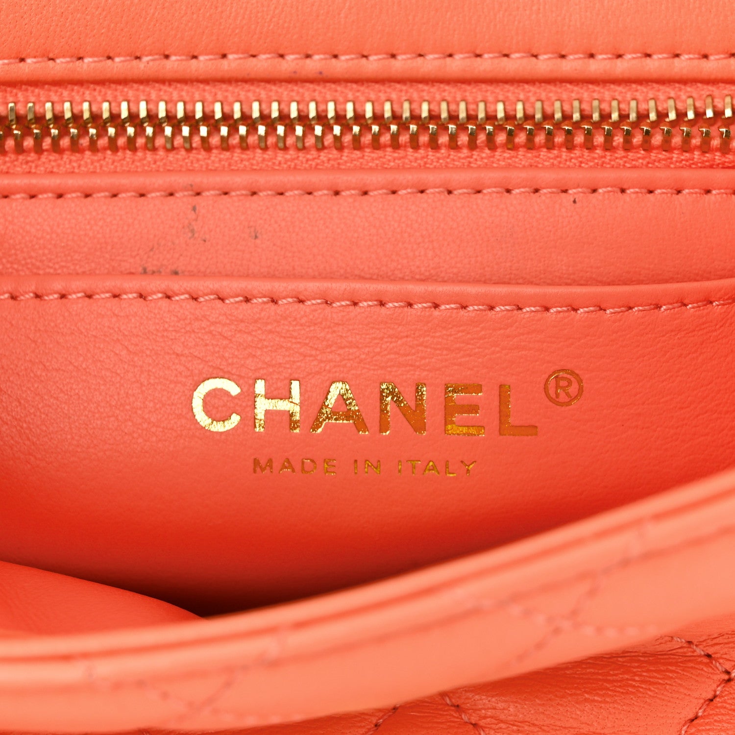 Chanel Lambskin Quilted Mini Pearl Crush Flap Light Orange 6 of 13