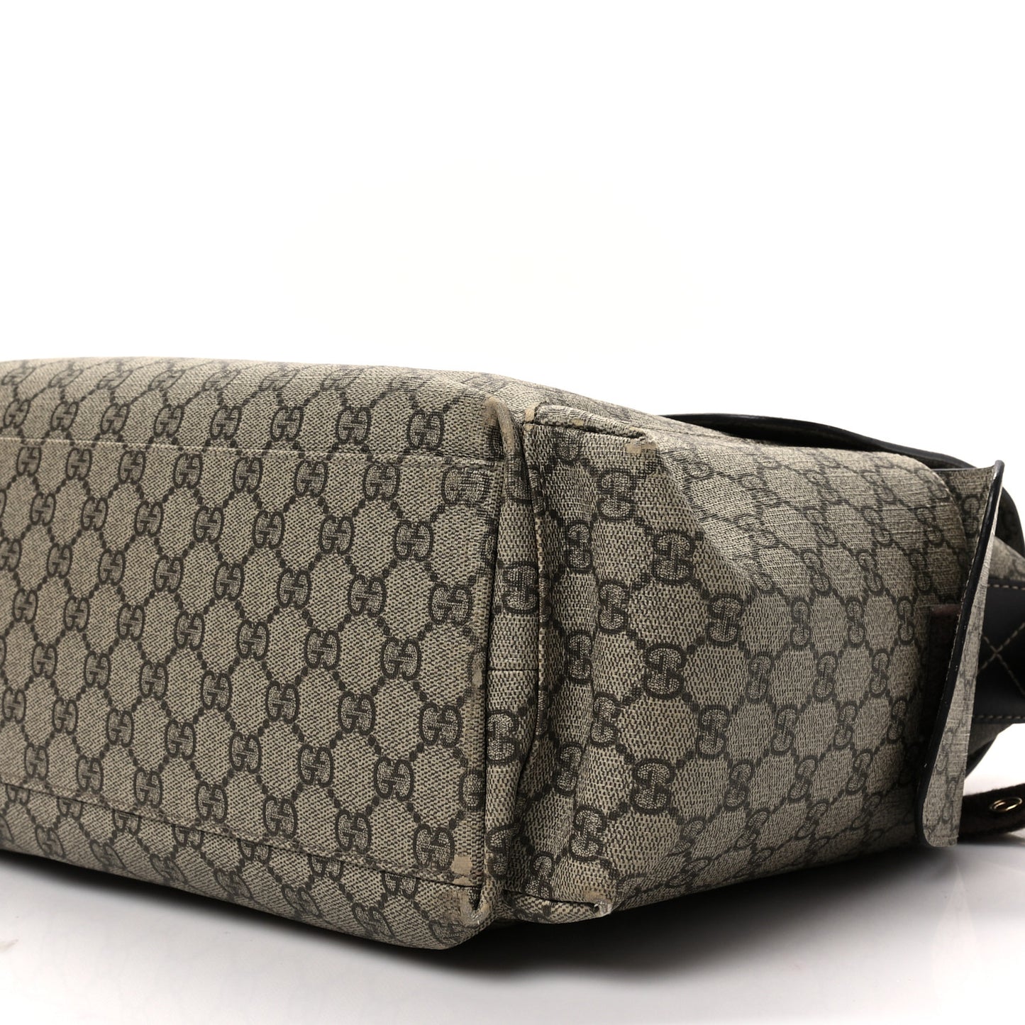 GG Plus Monogram Messenger Diaper Bag Dark Brown