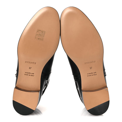 Hermes Calfskin Neo Low Boots 37 Black 7 of 12