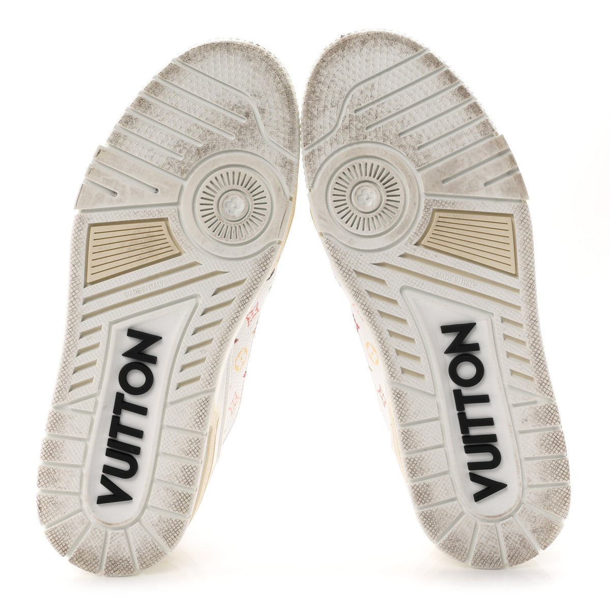 Louis Vuitton LV X TM Calfskin Monogram Multicolor Womens LV Trainer Sneakers 37.5 White 6 of 10