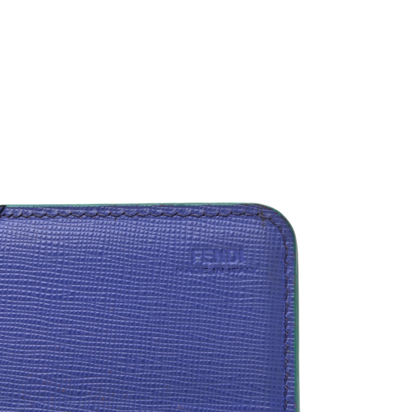 Vitello Elite Bi-Color Continental Wallet On Chain Tiffany Cassis