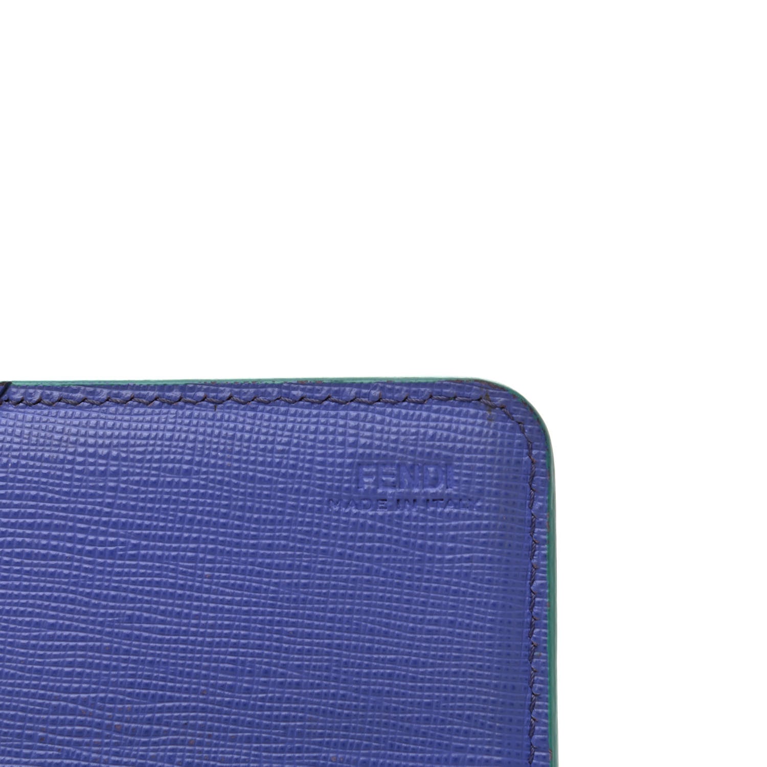 Fendi Vitello Elite Bi-Color Continental Wallet On Chain Tiffany Cassis 6 of 7