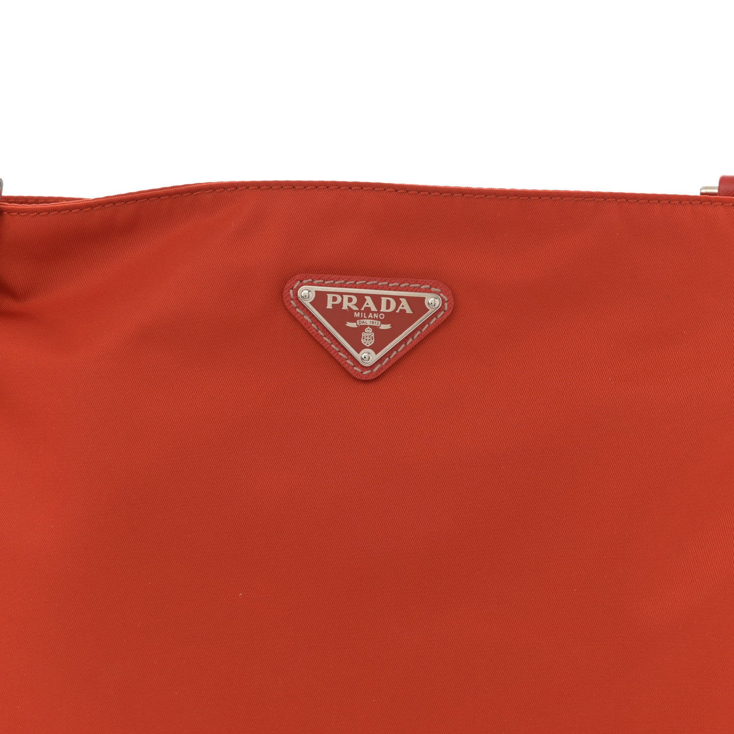 Prada Nylon Vela Flat Messenger Bag Mandarino 7 of 9