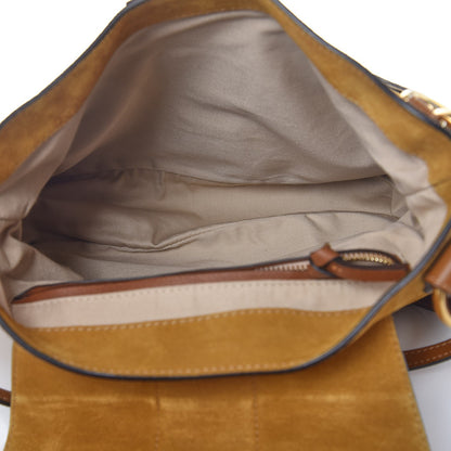 Chloe Suede Medium Lexa Shoulder Bag Mustard Brown 5 of 8