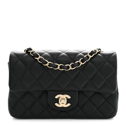Chanel Lambskin Quilted Mini Rectangular Flap Black 1 of 11