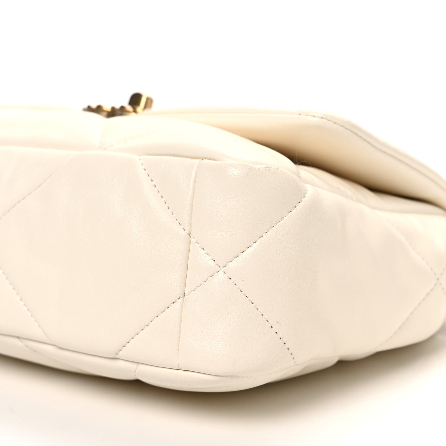 Chanel Lambskin Quilted Medium Chanel 19 Flap White 10 of 14