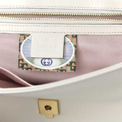 Gucci Vitello Palmellato Lux Crystal Medium Rajah Shoulder Bag Mystic White Multicolor 6 of 11