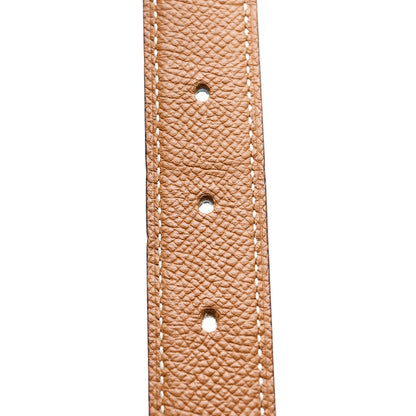 Hermes Swift Epsom 24mm Belt Strap 85 34 Black Gold 4 of 5