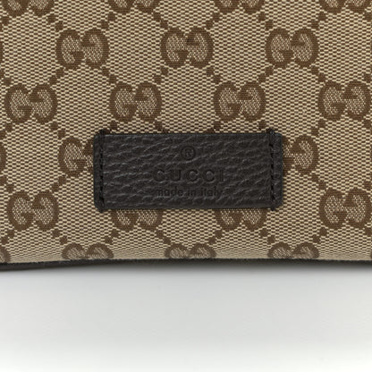 Gucci Monogram Dollar Calfskin Waist Pouch Beige Ebony Testa di Moro Marrone Scuro 8 of 8