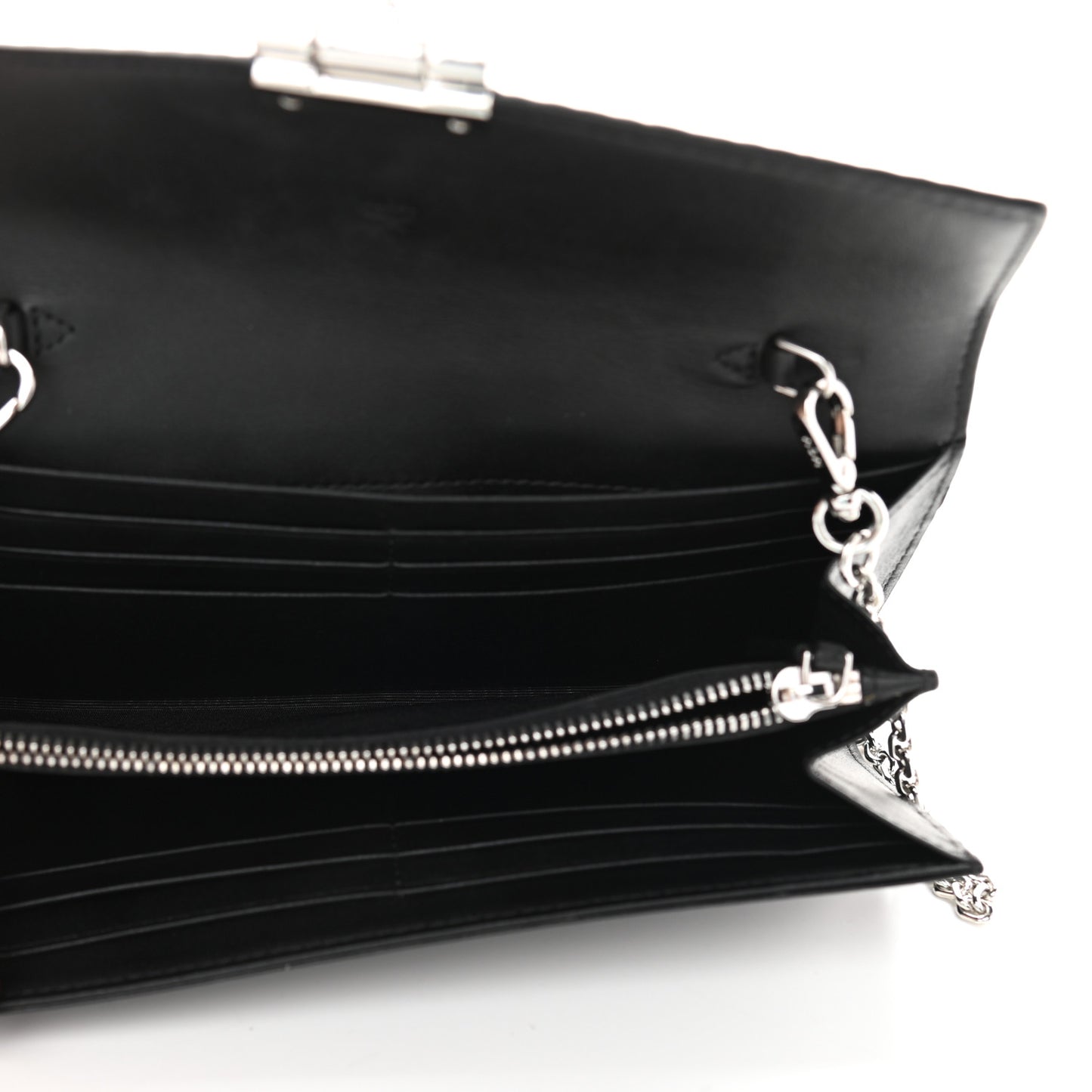 Visetos Large Patricia Wallet On Chain Black